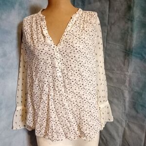 Women's White Patterned Blouse